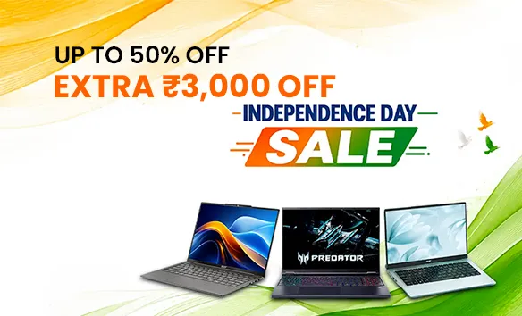 Independence Day Sale - Up To 50% + Extra Rs.3000 Off + Up To 10% Student Discount