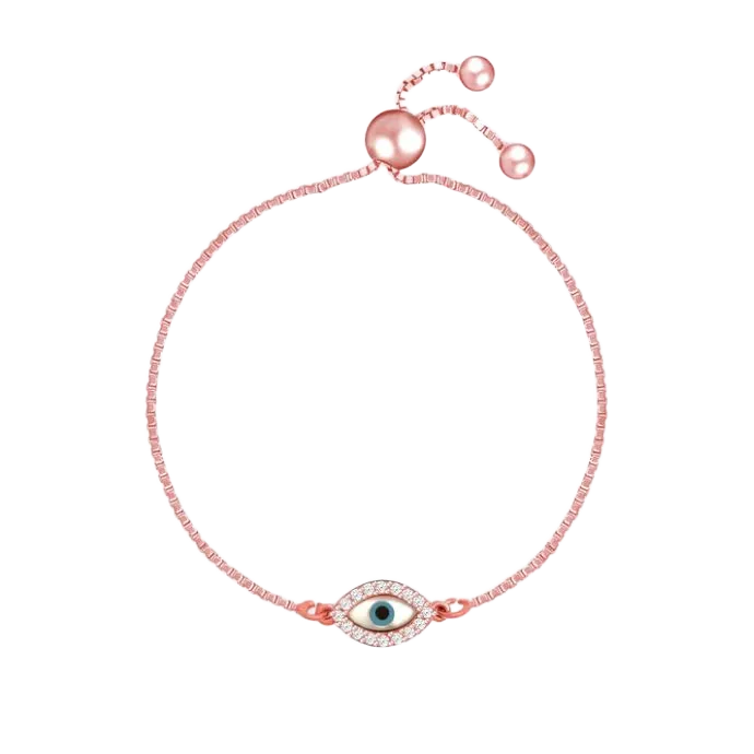 Rose Gold Evil Eye Braclet