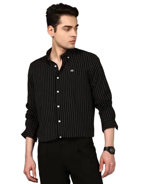 BRITISH CLUB Striped Slim Fit Shirt