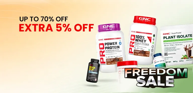 Freedom Sale - Up To 70% + Extra 5% Off + Rs.25 UPI Off + Free Shipping