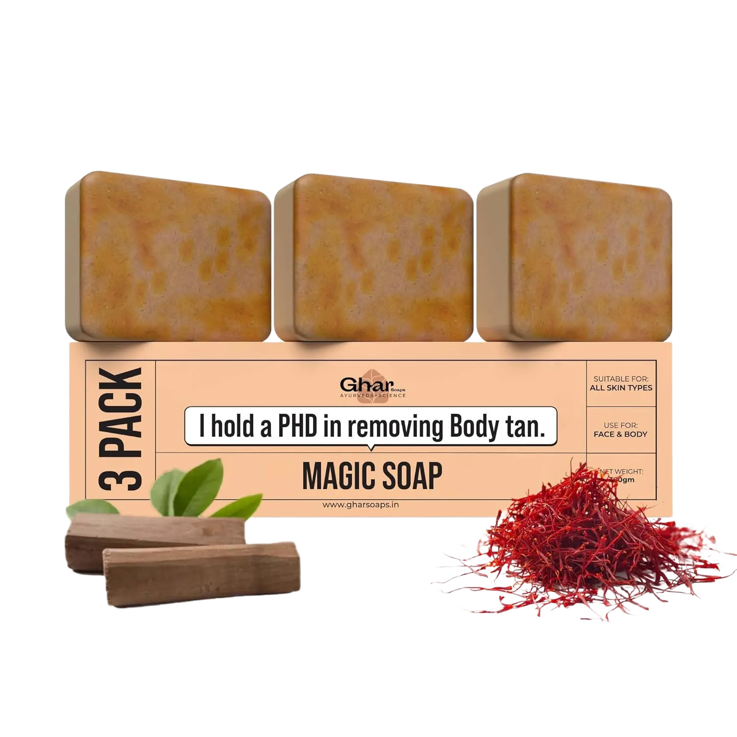 Ghar Soaps Sandalwood & Saffron Magic Soaps
