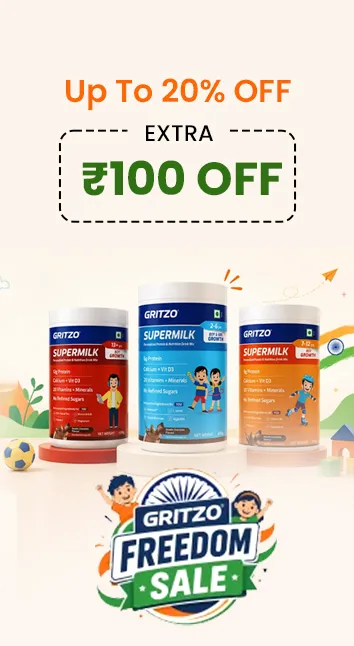 Freedom Sale – Up To 20% + Extra Rs.100 Off + 5% Gritzo Cash