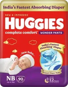 Huggies New Born Diapers (90 Pieces)