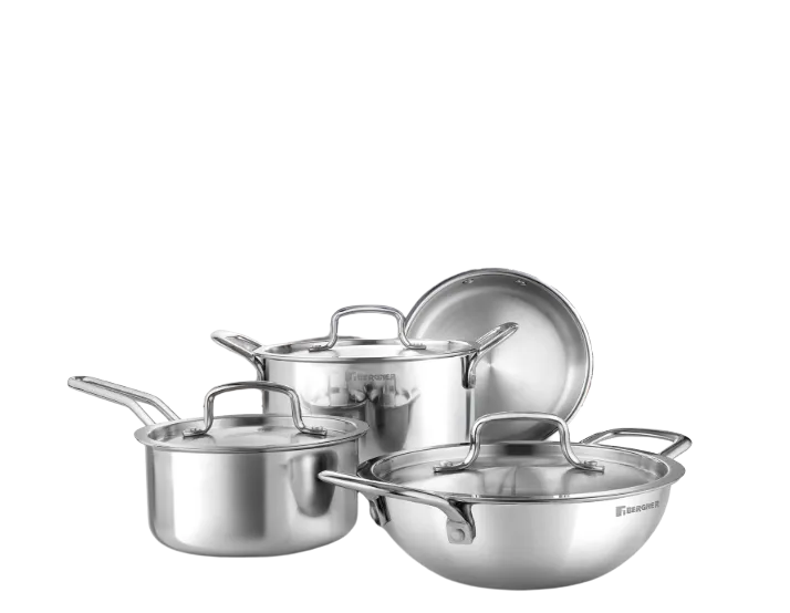Bergner Stainless Steel Cookware (7 PCS)