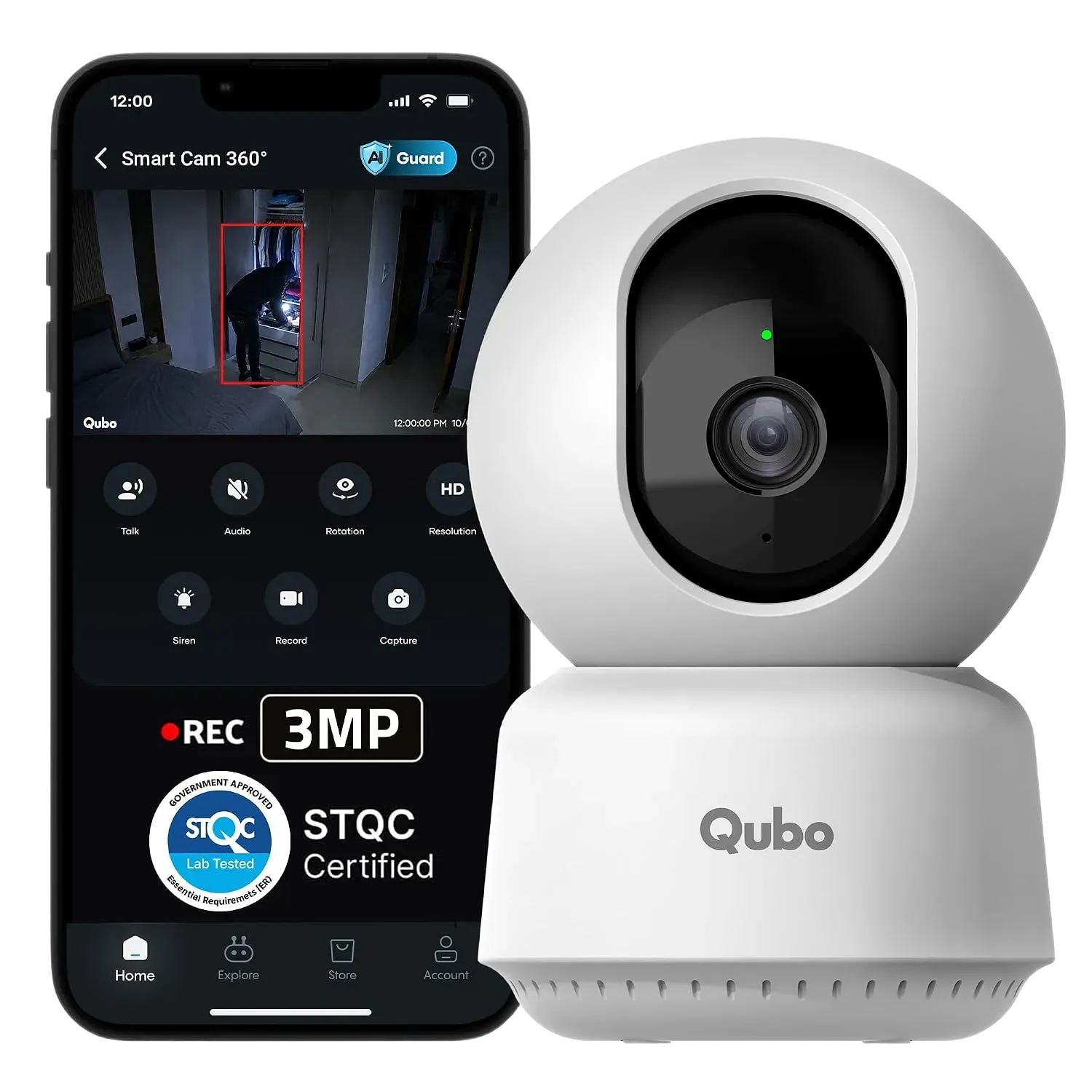 Qubo Smart Cam 360° 3MP