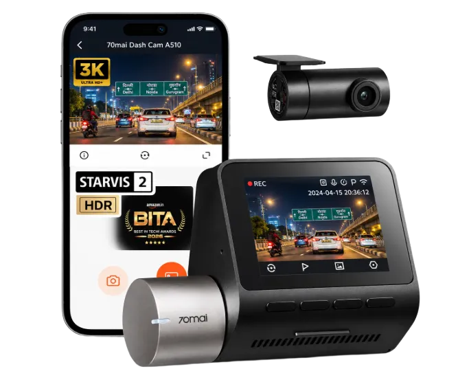 70mai Dual Channel Dash Cam