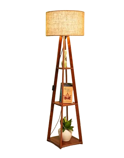 Crosscut Furniture Wooden Floor Lamp