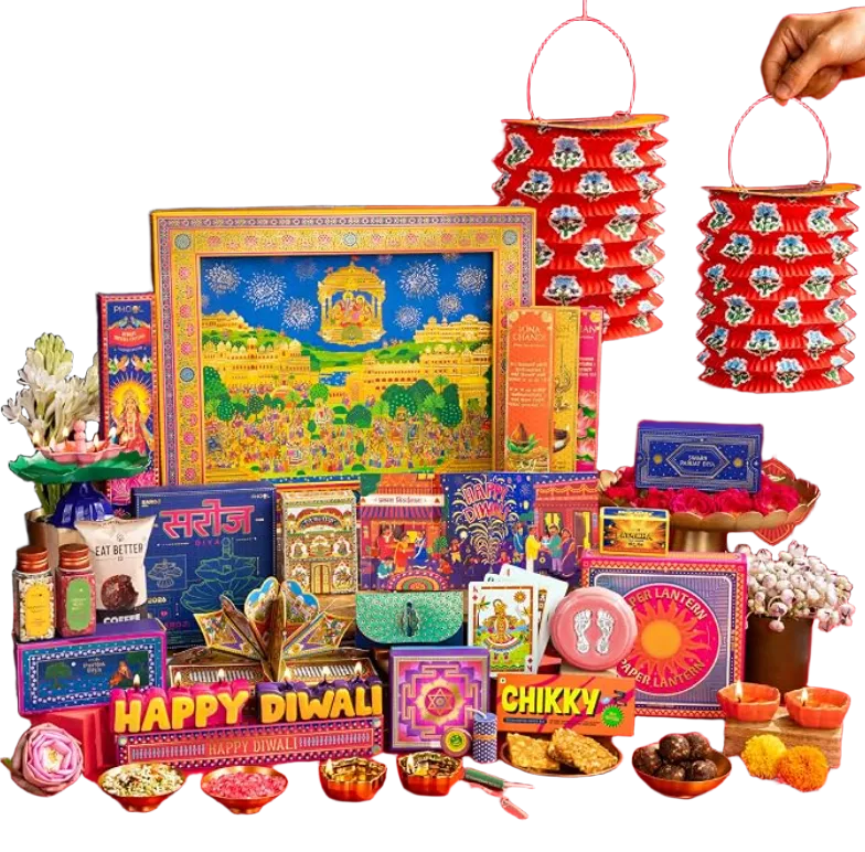 Phool 17 Item Swarna Ramayana Frame Diwali Gift Box