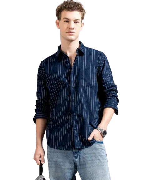 BRITISH CLUB Striped Slim Fit Shirt