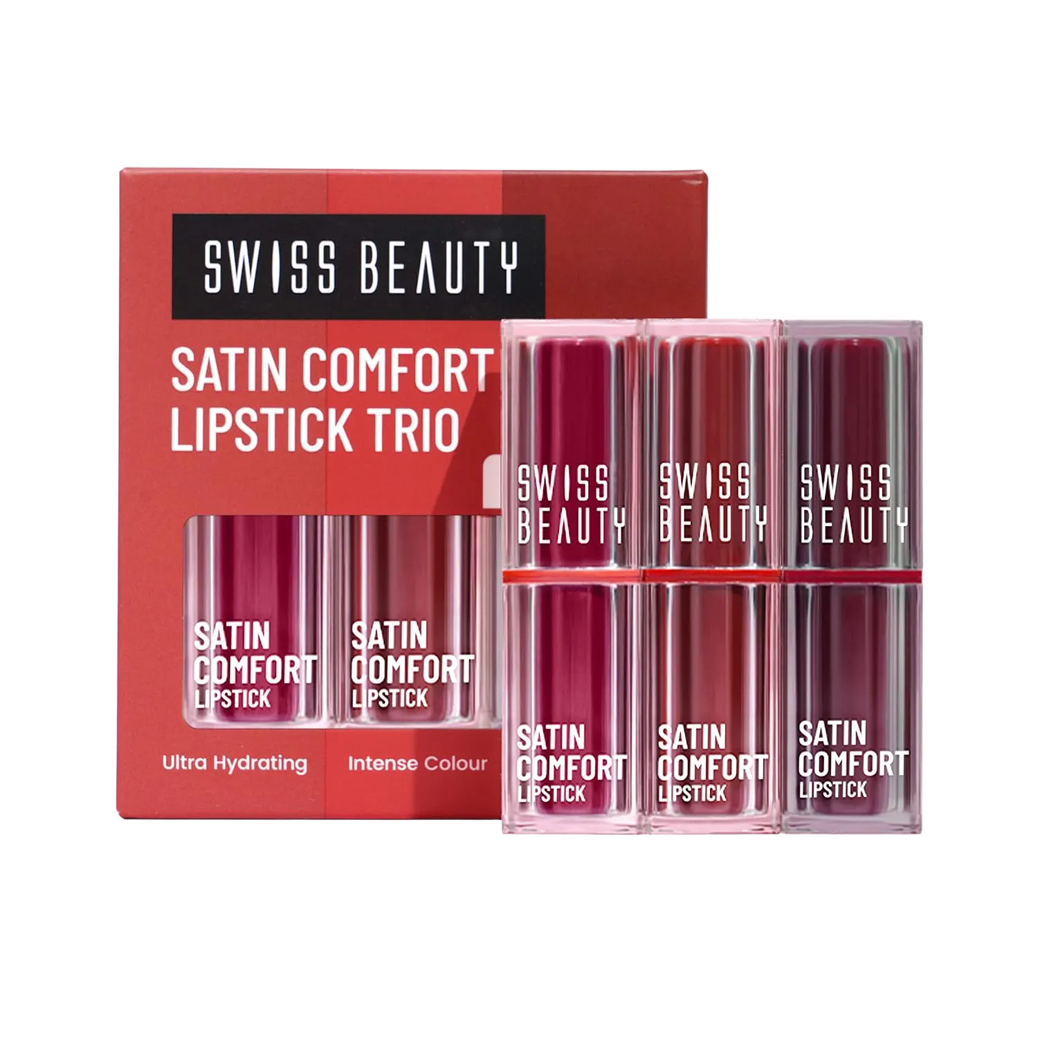Swiss Beauty Lipstick Trio 3-in-1