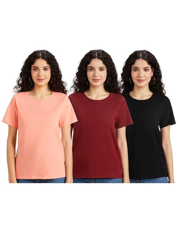 Symbol Cotton T-Shirt (Pack Of 3)