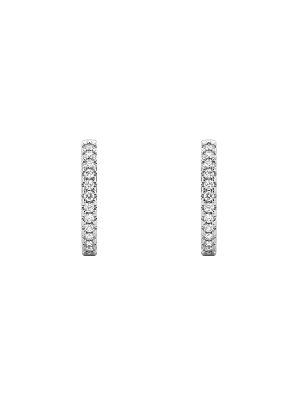 Photo from the Telegram post: Silver Zircon Twinkling Hoop Earrings @ GIVA